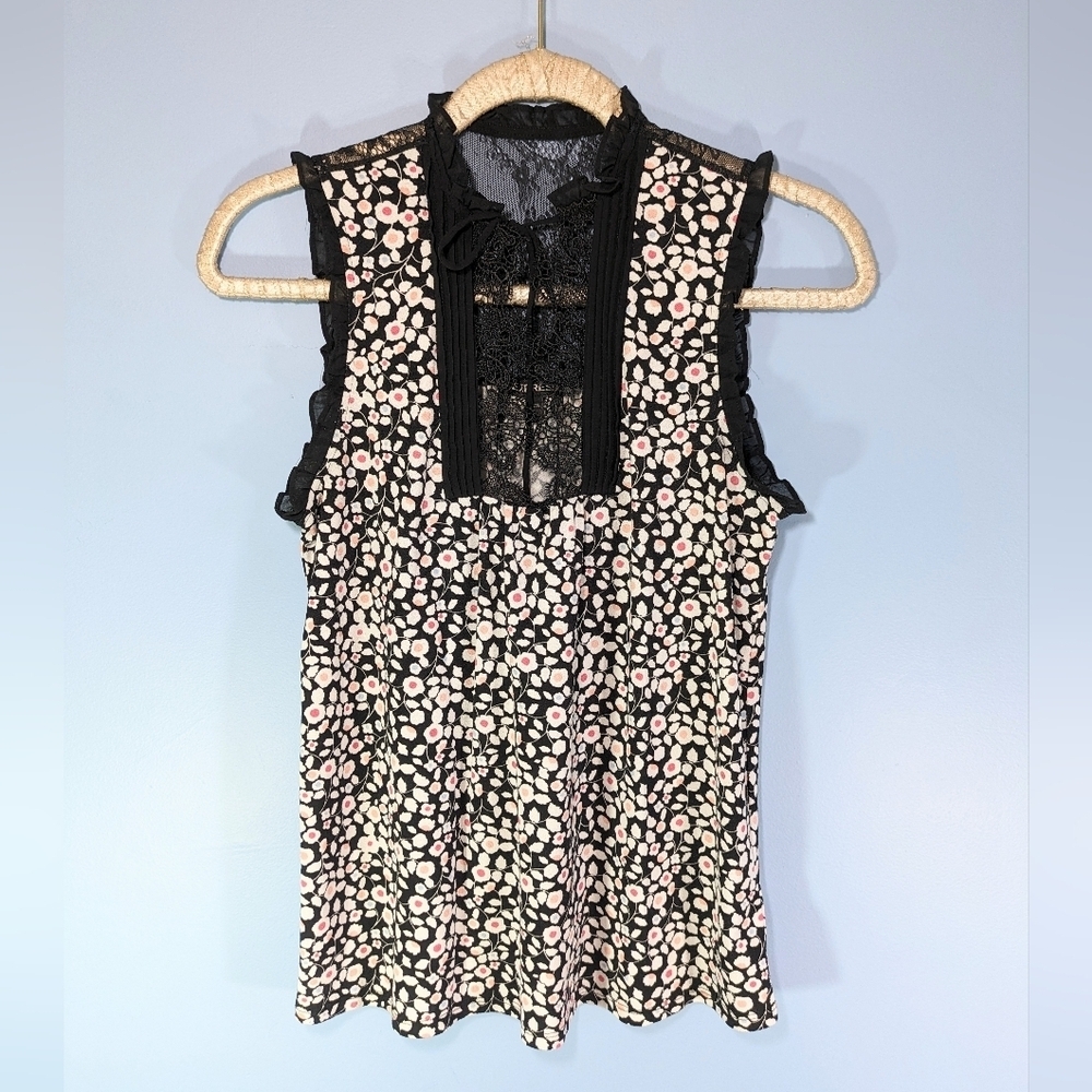 Express Floral Lace Sleeveless Top